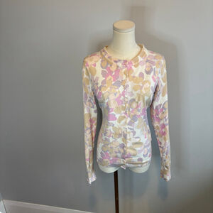 Tommy Hilfiger Women's Pima Cotton Pink & Purple Cardigan, SZ M